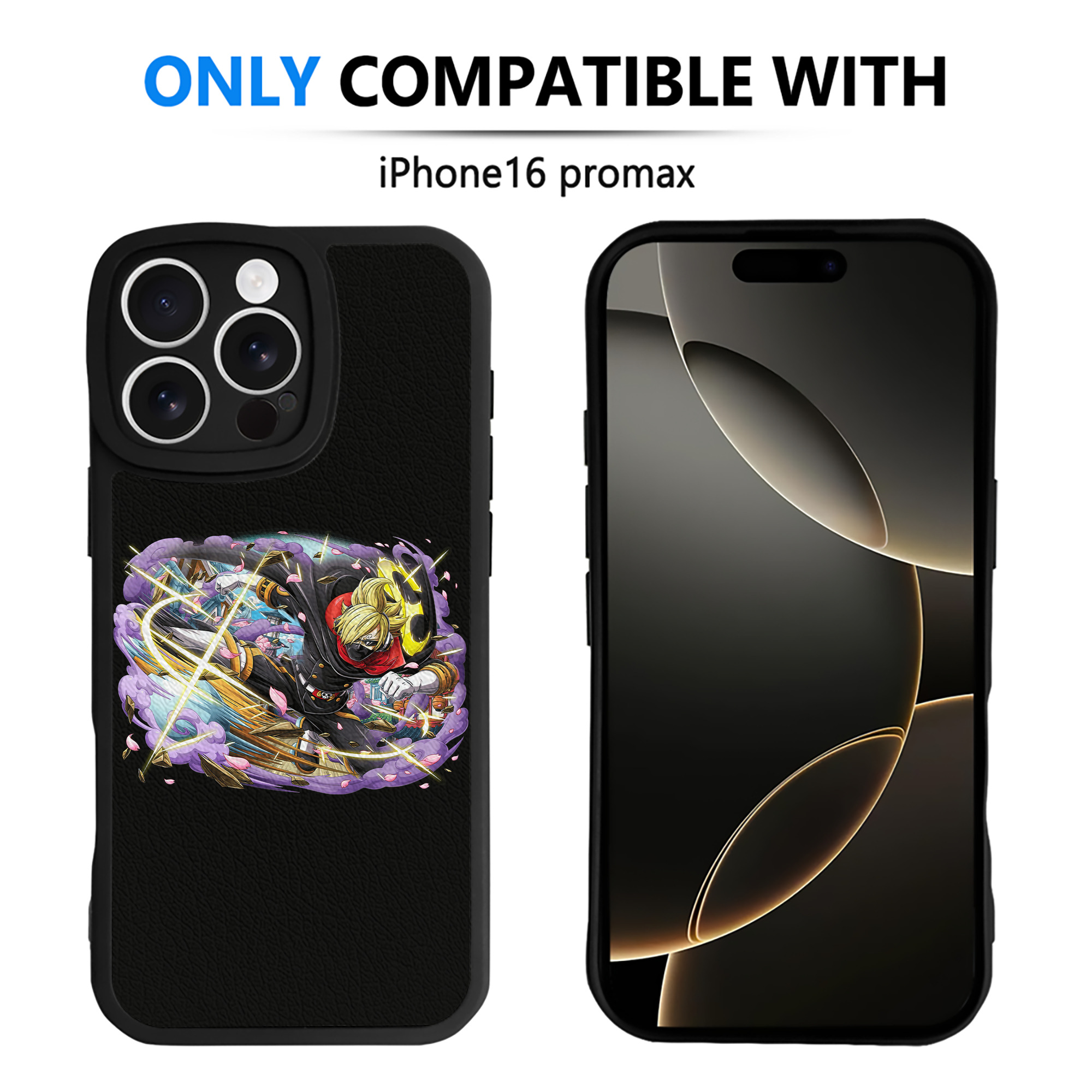 （画像用） ワンピース サンジ ONE PIECE Sanji 【iPhone 16シリーズ対応】シリコンスマホケース（レザー調） 材質：シリコン